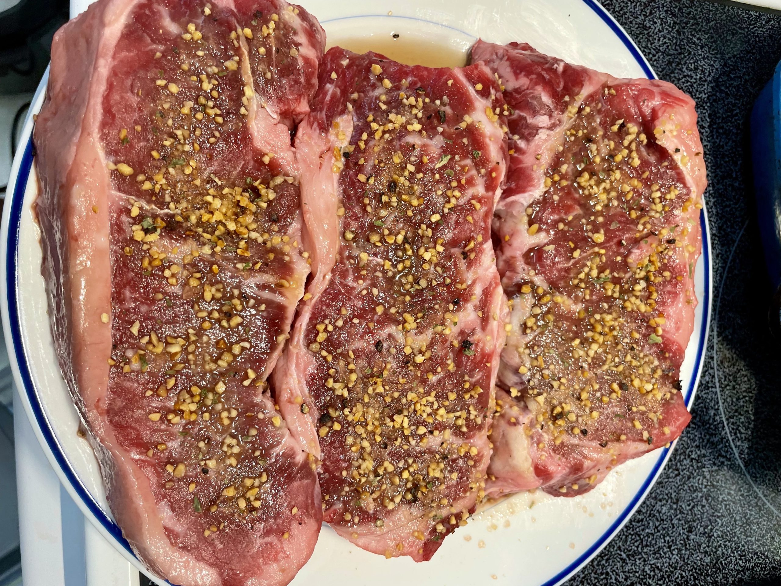 Garlicky Steak Prep