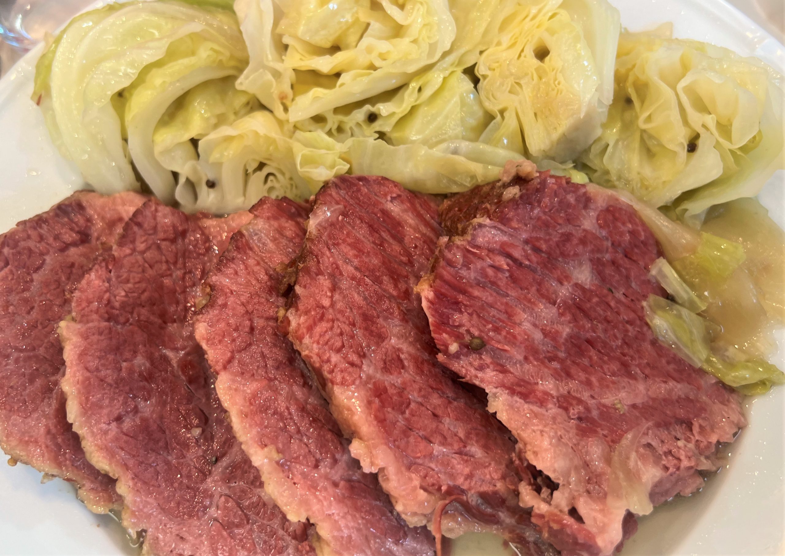 Corn Beef Cabbage On A Plate